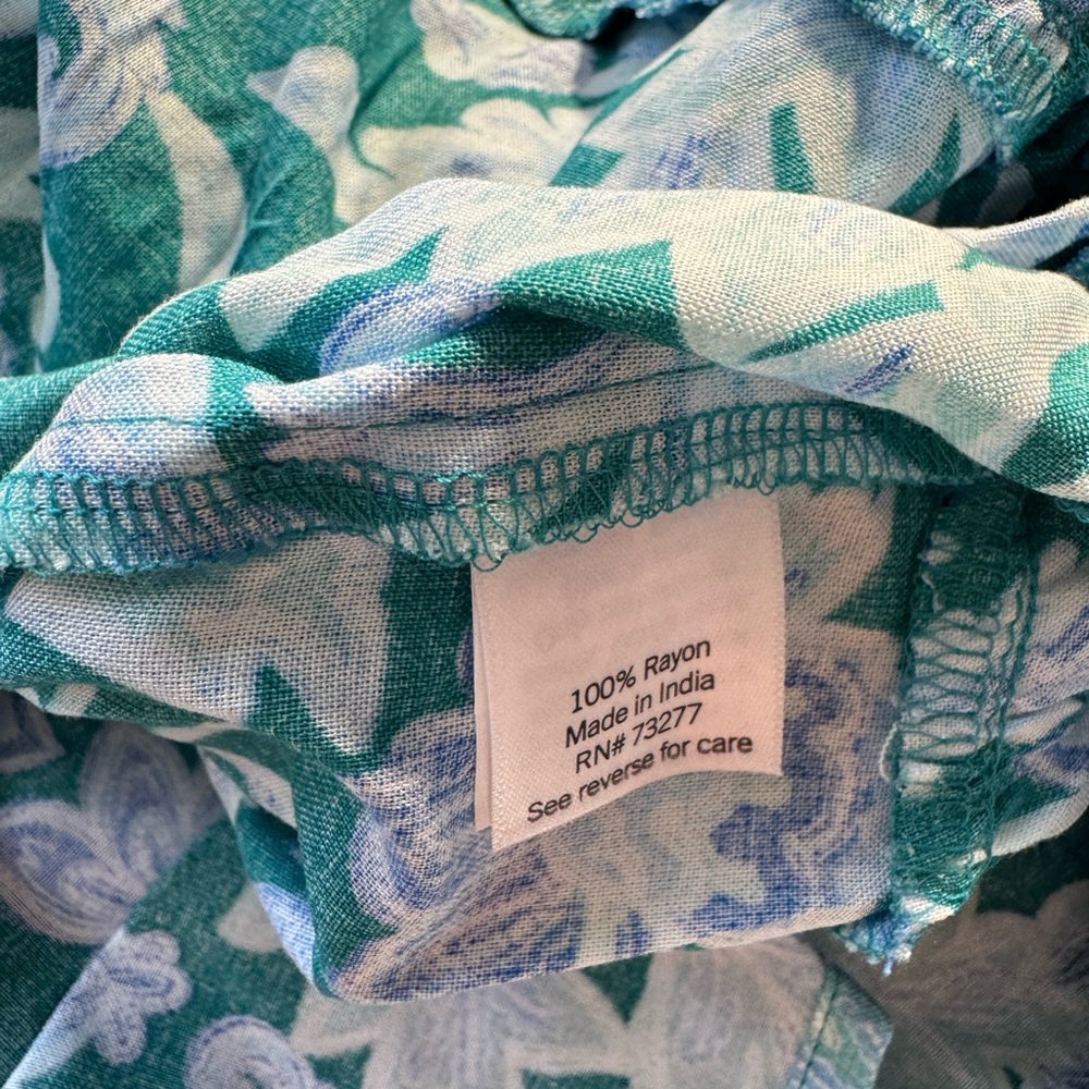 Croft & Barroe Floral Blue and Green maxi dress - Picture 5 of 7